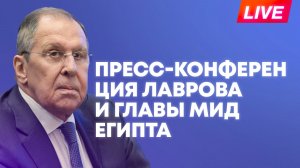 Сергей Лавров и глава МИД Египта Абдельати отвечают на вопросы журналистов