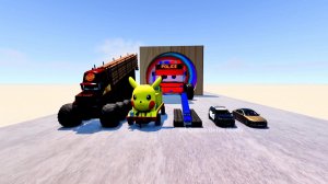 Большой и маленький автобус Молния Маккуин на колёсах