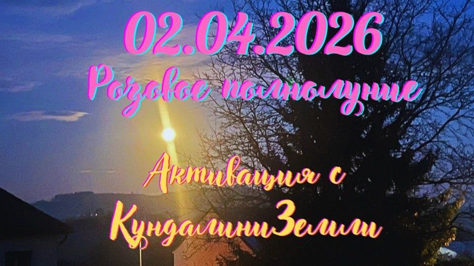 02.04.2026. Розовое полнолуние.Активация с Кундалини Земли. #вселеннаяя #энергоработа #полнолуние