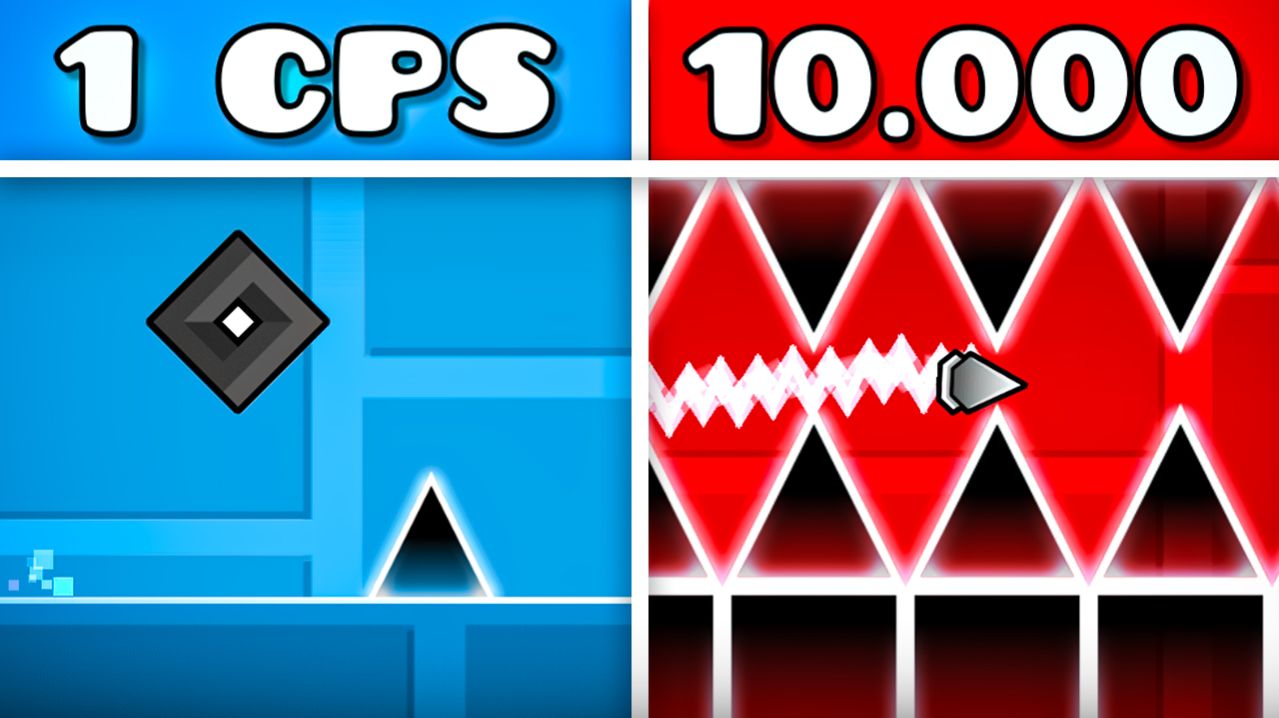 Уровни с 1 CPS VS 10,000 CPS в Geometry Dash! смотреть онлайн
