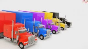 Изучение цветов для детей с помощью грузовика Мак Изучаем цвета с помощью волшебного прямоугольника