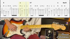 MENUET L. Boccherini на Электрогитаре. Уроки Электрогитары. Ноты и табы Электрогитары Guillaume Vrac
