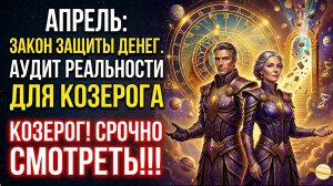 ♑️ КОЗЕРОГ, АПРЕЛЬ: ЗАКОН ЗАЩИТЫ ДЕНЕГ. АУДИТ РЕАЛЬНОСТИ!