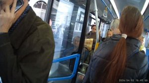 В электробусе по Садовому кольцу.