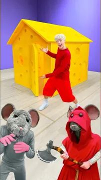 CHEESE HOUSE vs MICE!! A4