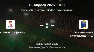 Дивизион им. Дрогба. Mr. Junior 1(14-15) - Перспектива Алтуфьево 1(14-15). Детская лига CityFootball