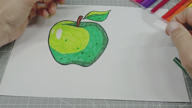 Рисуем яблоко. 1
