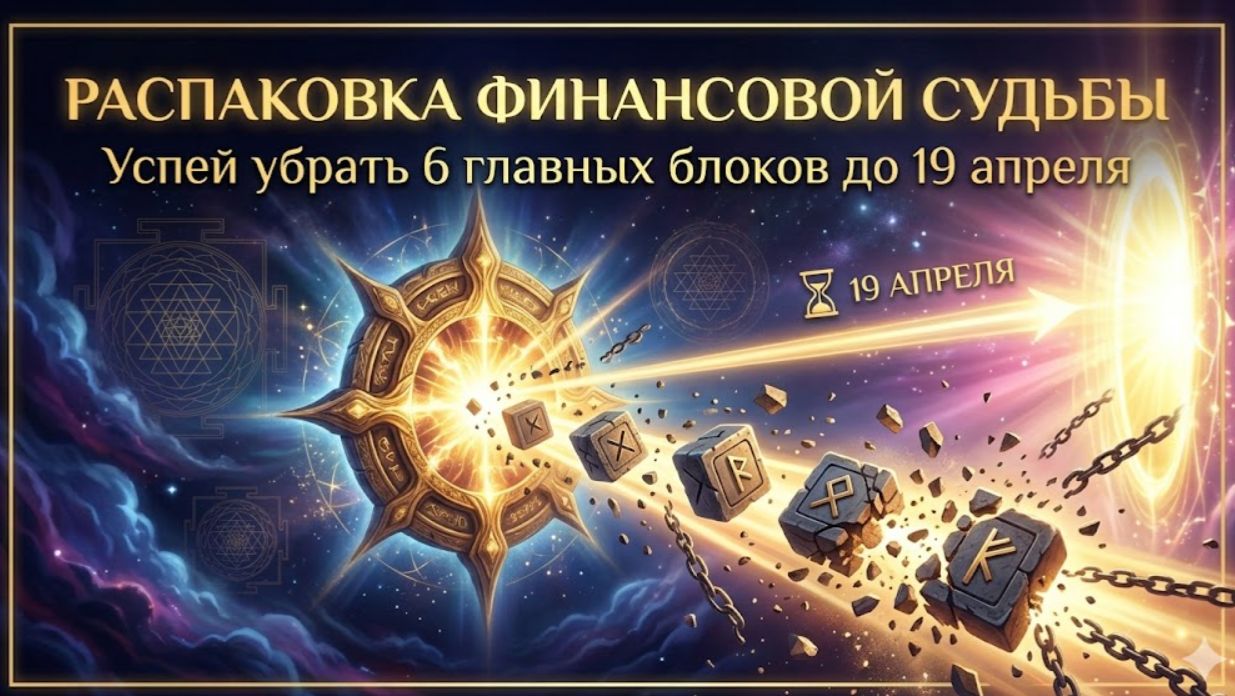 🔓ВРЕМЯ РАСПАКОВКИ ФИНАНСОВОЙ СУДЬБЫ: Успей до 19 Апреля.