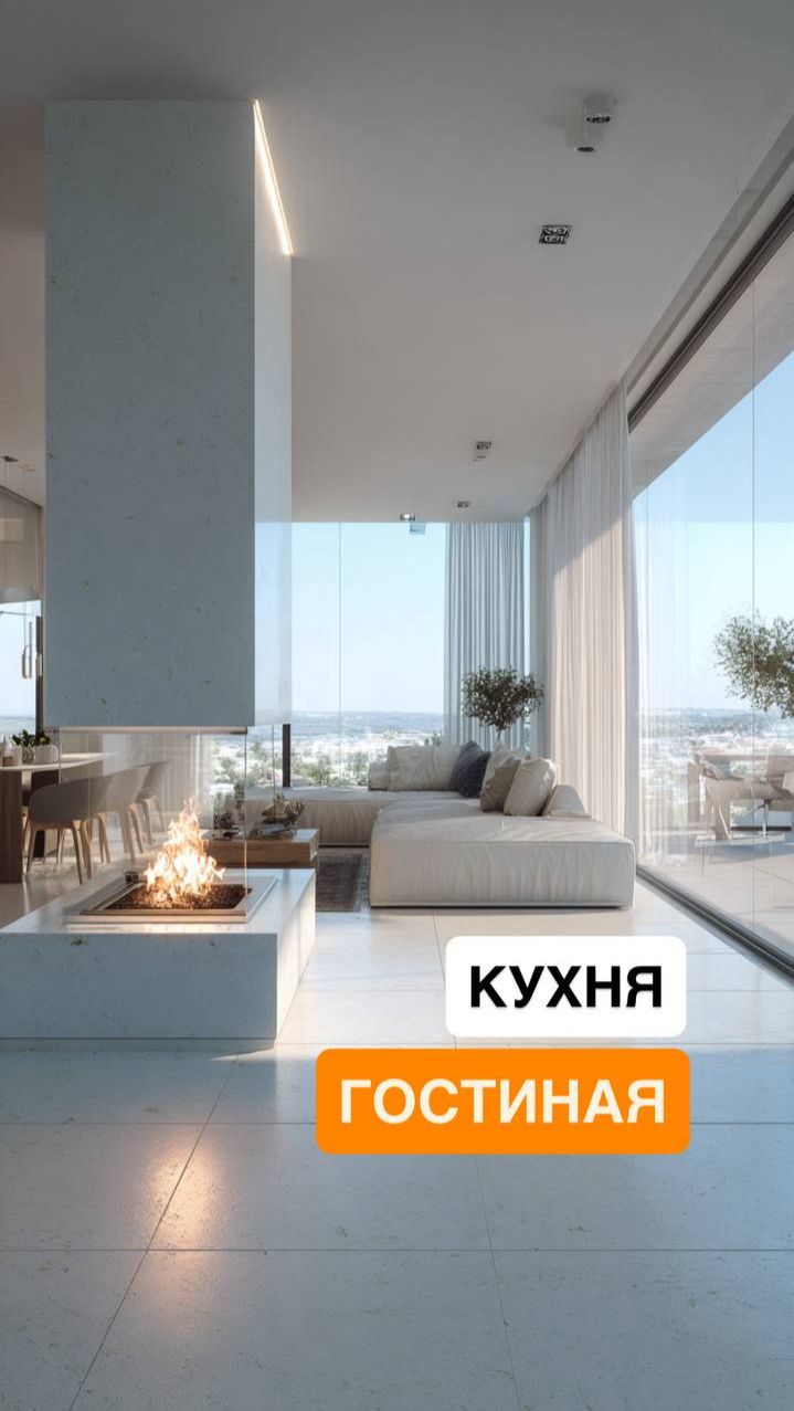 Светлая кухня-гостиная: комфорт и пространство в одном