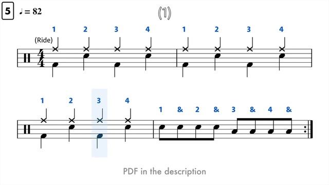 Quarter-note drum beat and basic fills for absolute beginners 🥁.mp4