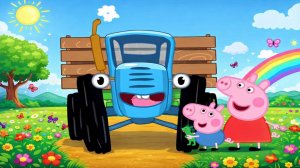 популярный мультфильм для детей учим животных звуки и формы - Синий трактор