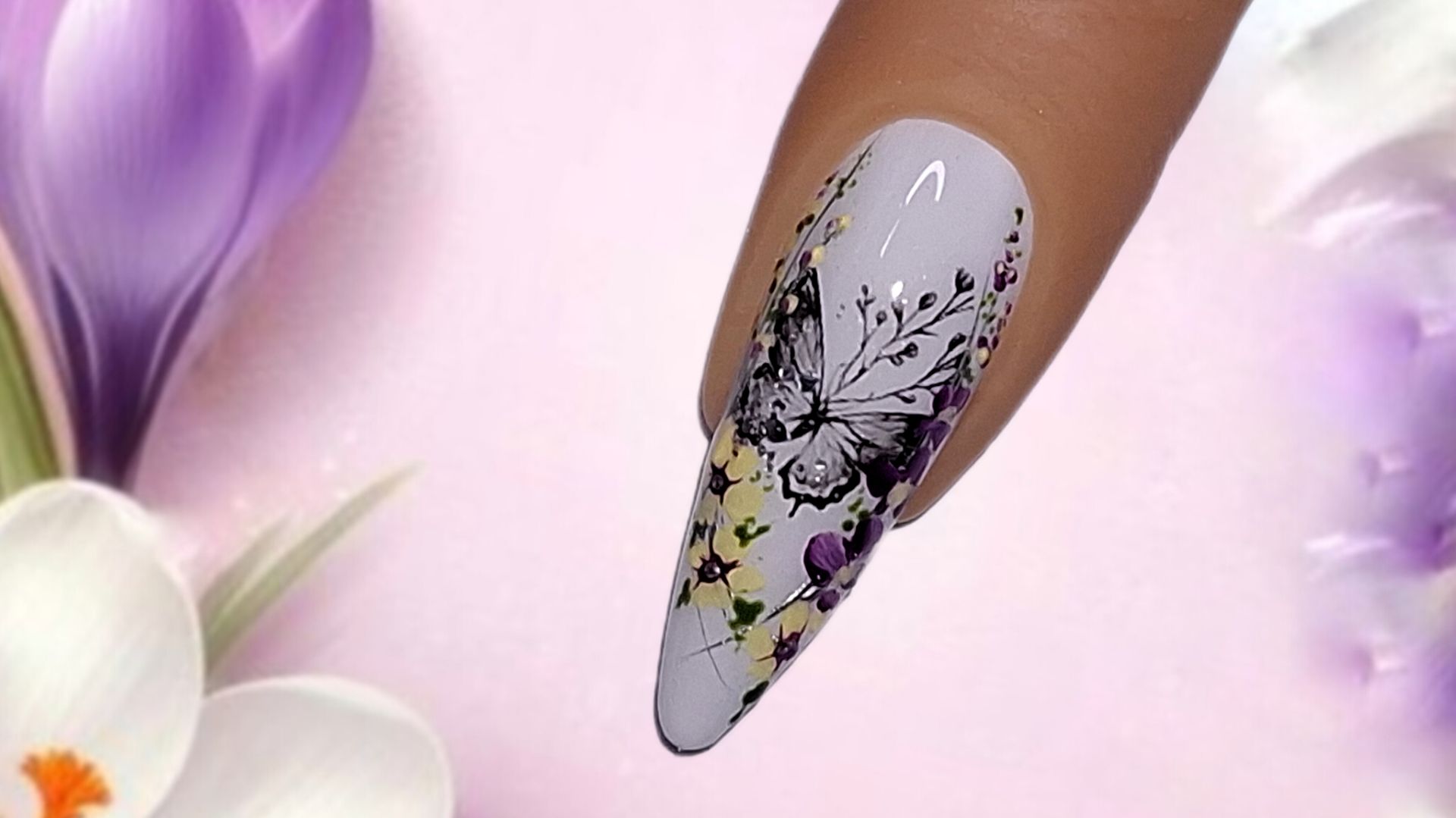 Цветочный нейл-арт быстро и просто. МК