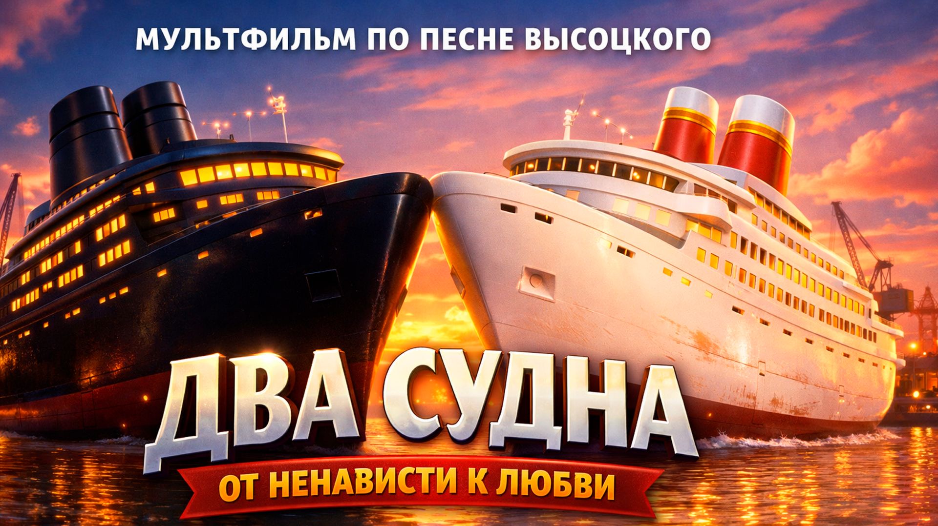 "ДВА СУДНА" — от ненависти к любви | Мультфильм по песне Высоцкого