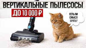 ТОП—5: Лучшие ВЕРТИКАЛЬНЫЕ ПЫЛЕСОСЫ до 10 000 рублей (2026) || Рейтинг вертикальных пылесосов