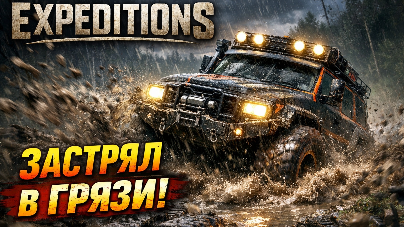 EXPEDITIONS — Застрял в грязи! Это вообще проехать реально!?