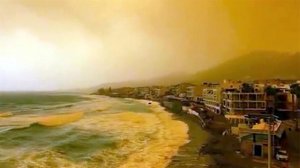 Песчаная буря накрыла побережье Турции.