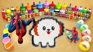 Мультики для детей. Копаем собачку на песке и заливаем газировками. Мультики залипалки