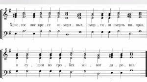 Тропарь Пасхи. Обиходный распев. Сопрано.