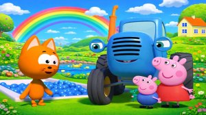 развивающий мультфильм для детей учим цвета цифры и песни - Синий трактор