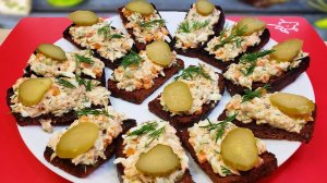 Дешево, просто и так вкусно, что не успеваю подать! Бутерброды на праздник, заканчиваются первыми