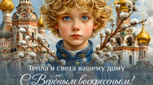 Благословенная верба! С праздником Вербного воскресенья. Красивая музыкальная открытка.