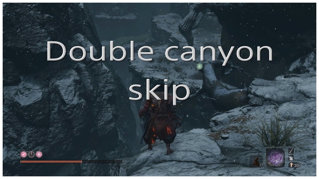 Двойной скип каньона в Sekiro