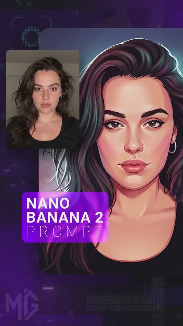 Обычное селфи → Digital Painting стиль | Nano Banana 2 prompt