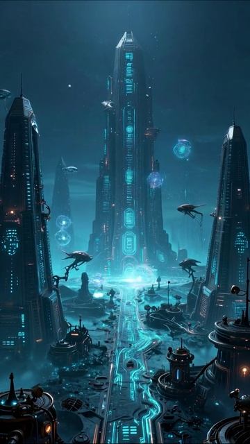 Космическое будущее: Город на краю вселенной #научнаяфантастика #космос #футуризм