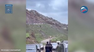 Страшное зрелище: камнепад на Буйнакском перевале