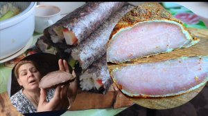 Роллы по домашнему.Бастурма готова.