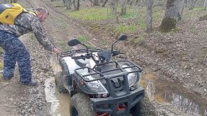 Покатушки ранней весной, грязь, природа и kayo AU 150, скутер-эндуро.