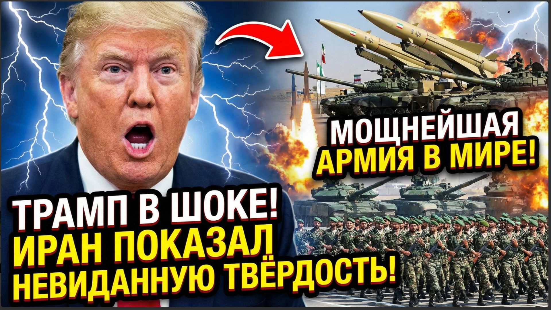 ⚡ ТРАМП В ШОКЕ! ИРАН ПОКАЗАЛ НЕВИДАННУЮ ТВЁРДОСТЬ! МОЩНЕЙШАЯ АРМИЯ В МИРЕ! смотреть онлайн