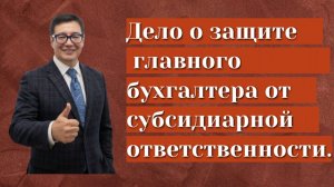 Дело о защите главного бухгалтера от субсидиарной ответственности