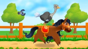 Развивающие игры для детей/ Животные/ Страус