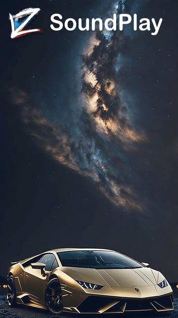 Lamborghini на фоне звёздного неба #Суперкар #Lamborghini #ЗвездноеНебо #Космос #Авто