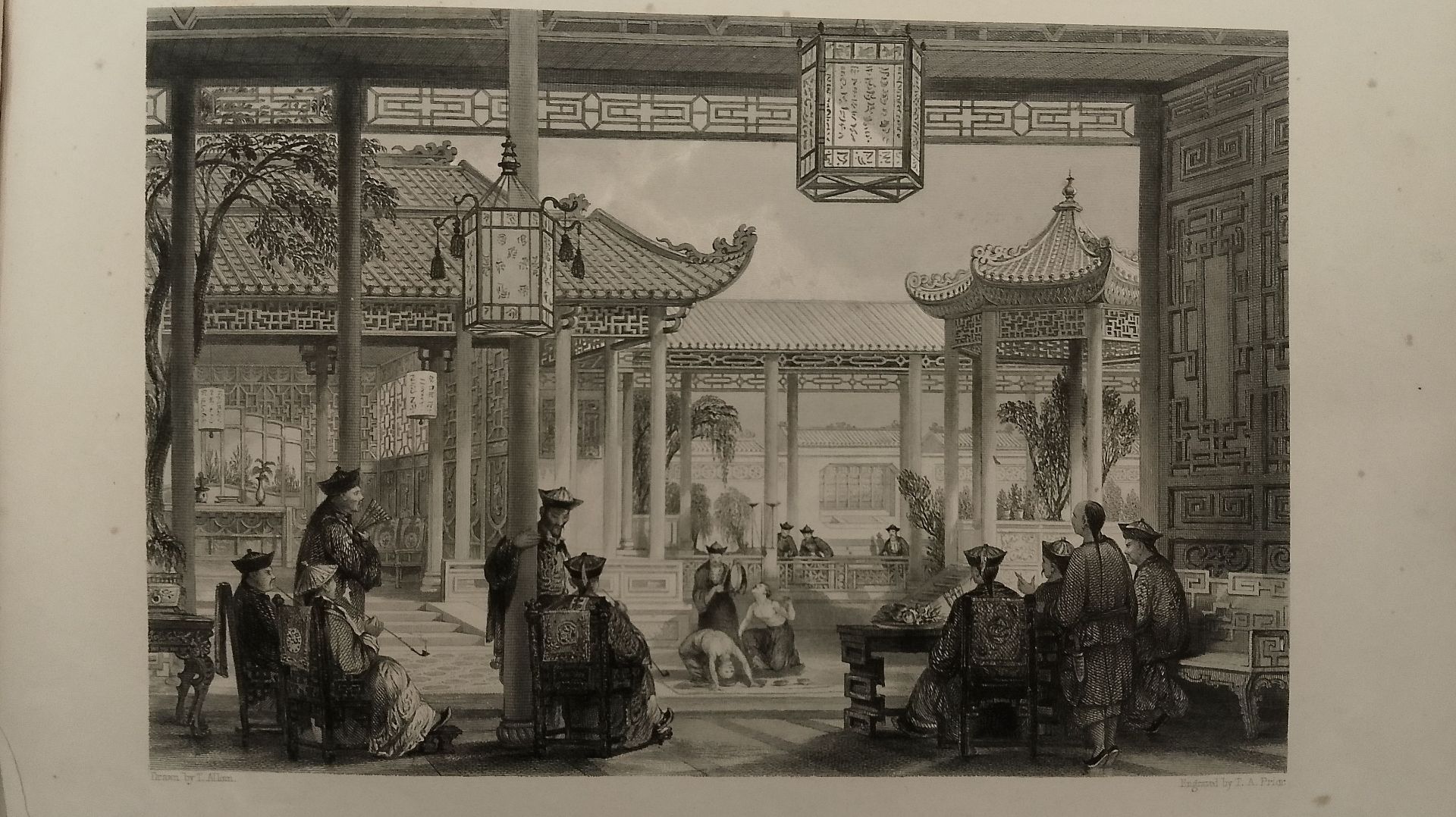 Альбом гравюра с видами Китая по рисункам художника Томаса Аллома.