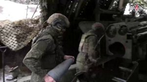 Боевая работа расчетов разведовательных БПЛА и орудий «Гиацинт-Б» группировки войск «Север»