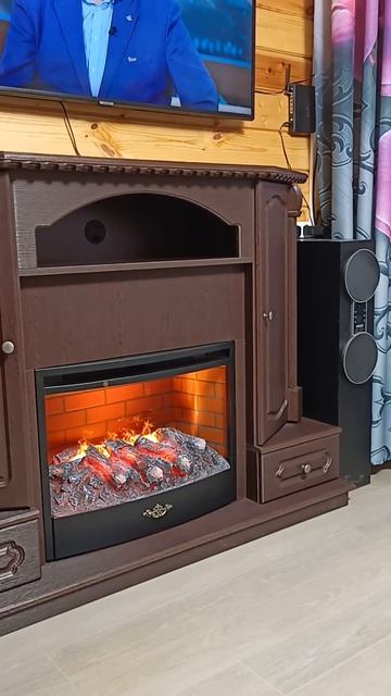 Великолепный электрокамин Вилс с 3D очагом #электрокамин #каминвквартире #камины #каминвдоме #очаг