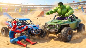 🚙🕷️ Человек-паук побеждает в легендарном чемпионате по гонкам на багги — Эпическое испытание.