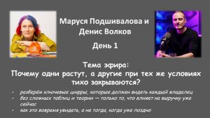 Эфир 1. Почему одни растут, а другие при тех же условиях тихо закрываются