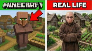 МАЙНКРАФТ ПРОТИВ РЕАЛЬНОЙ ЖИЗНИ!  СРАВНЕНИЕ В ВЫСОКОМ КАЧЕСТВЕ ВСЕХ МОБОВ РЕАКЦИЯ