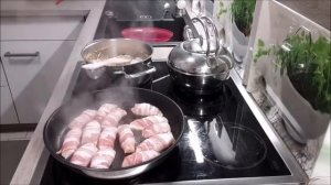 Куриная грудка с беконом с рисом и овощами! Домашняя еда Кухня Рецепты  #еда