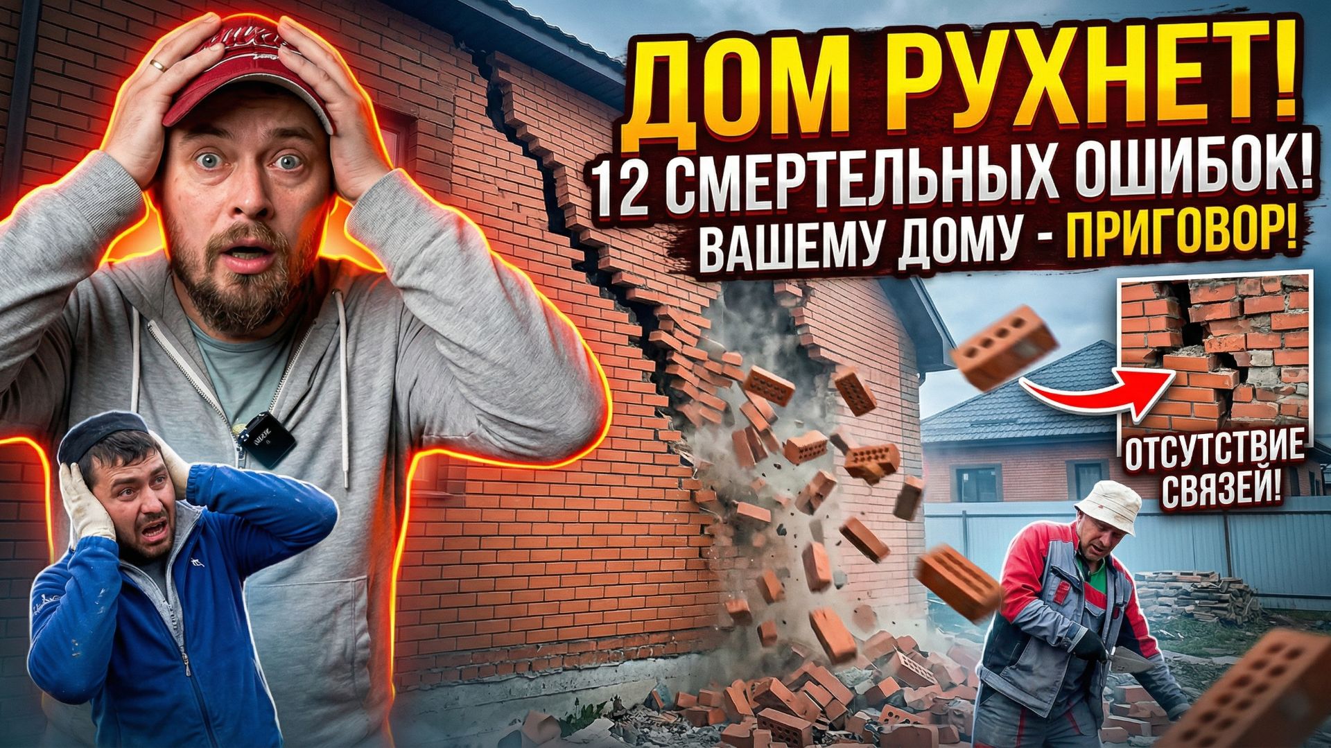 Стены рухнут, а фасад осыплется: 12 фатальных ошибок каменщиков, которые убьют ваш дом! смотреть онлайн