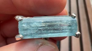 Кольцо с аквамарином