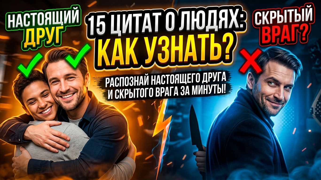 15 лучших цитат о людях: как понять, кто настоящий друг, а кто скрытый враг