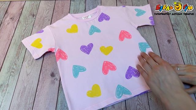Комплект Lanson Kids футболка и шорты с сердечками нежно-розовый - видео