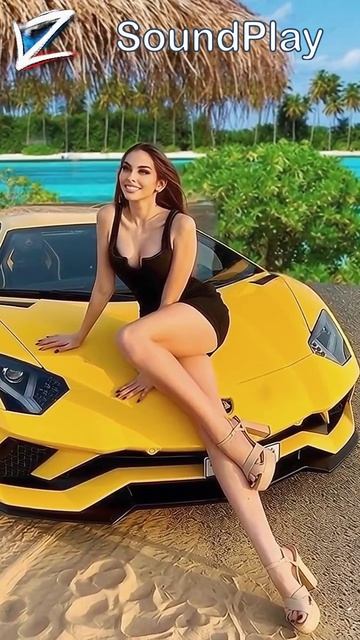 Красотка на Ламбе #красотки #девушки #спортивные #ламборгини #авто #гонки #форсаж #донат #вайб