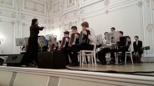 Оркестр баянов и аккордионов ДМШ им.Андрея Петрова на юбилее Сергея Баневича