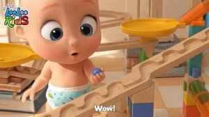 🍿 1🍿Johny Johny Yes Papa 🍿 Learn Colors with Colorful BALLS & Marble Run - Nursery Rhymes & Kids