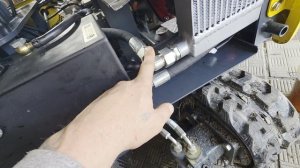 установка радиатора охлаждения гидравлического масла на миниэкскаватор Rippa r319